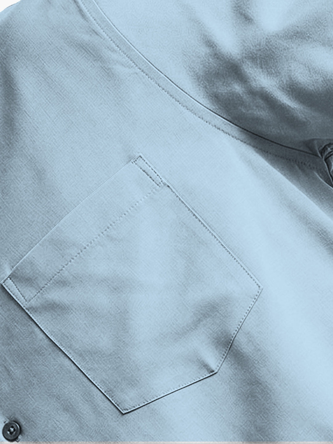 Atsignatsign Official light blue oversized rayon Hawaiian shirt with a chest pocket and wood buttons.
